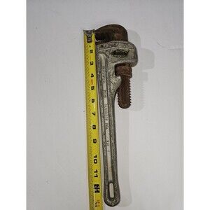 RIDGID 14 In Heavy Duty Pipe Wrench Adjustable Aluminum # 814 Made in USA